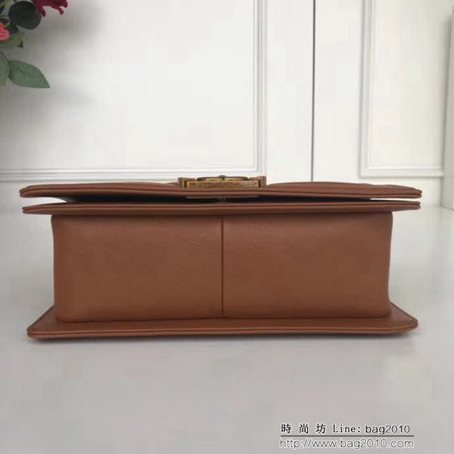 香奈兒CHANEL 67085奶茶色原單質量經典之作鏈條斜挎包 DSC2050